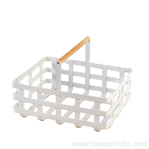 iron basket desktop grocery picnic basket